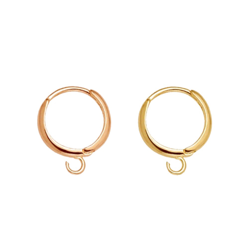 HINGED HOOP EARRING WITH OPEN RING
